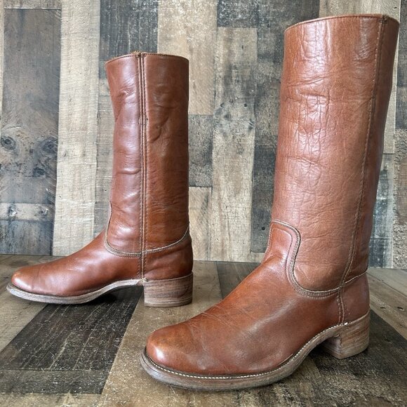 Frye 2955 Vintage White Label Tall Campus Boots Mens 11 D - Picture 1 of 12